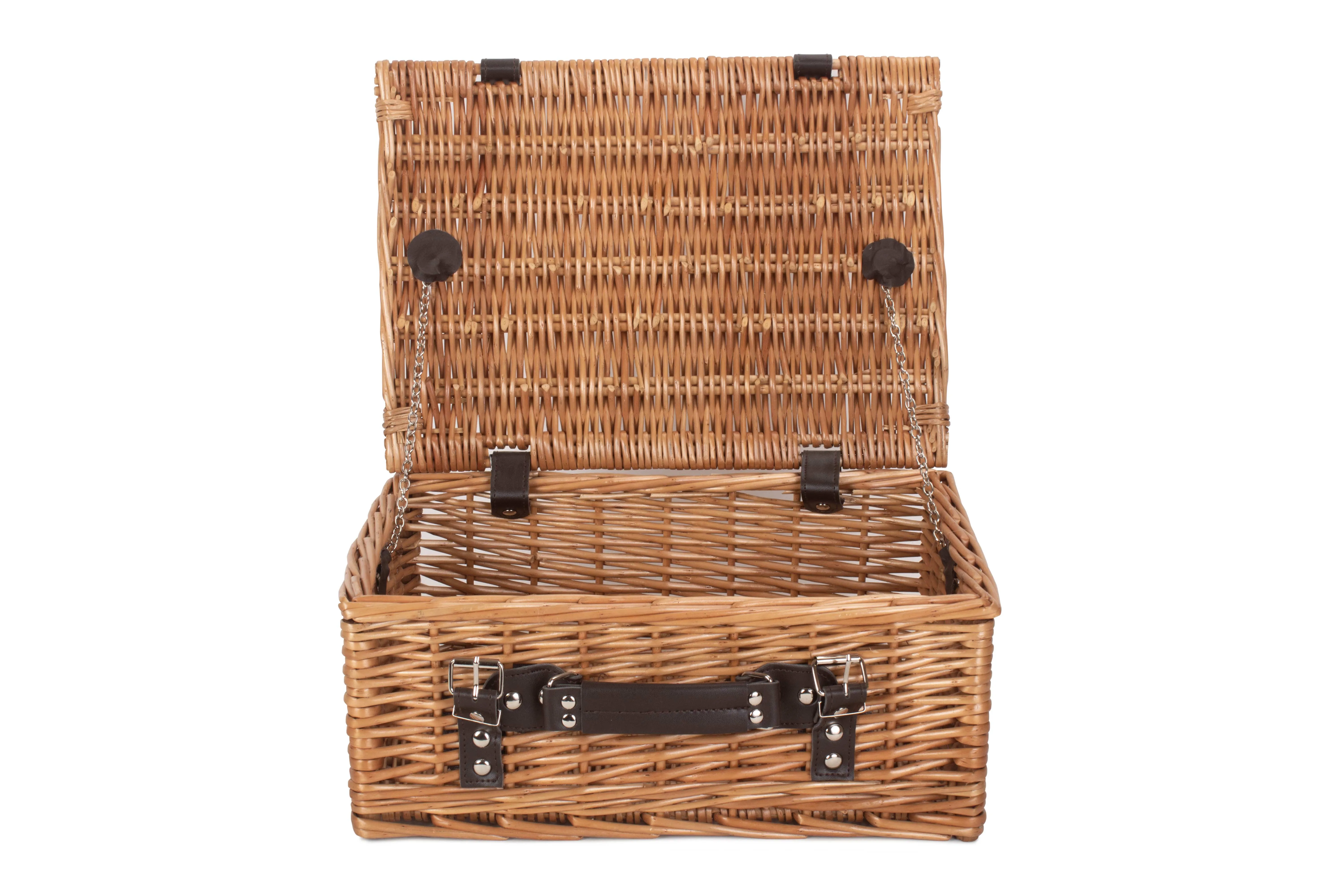 Natural Woven Empty Wicker  Basket Gift Hamper with Liad
