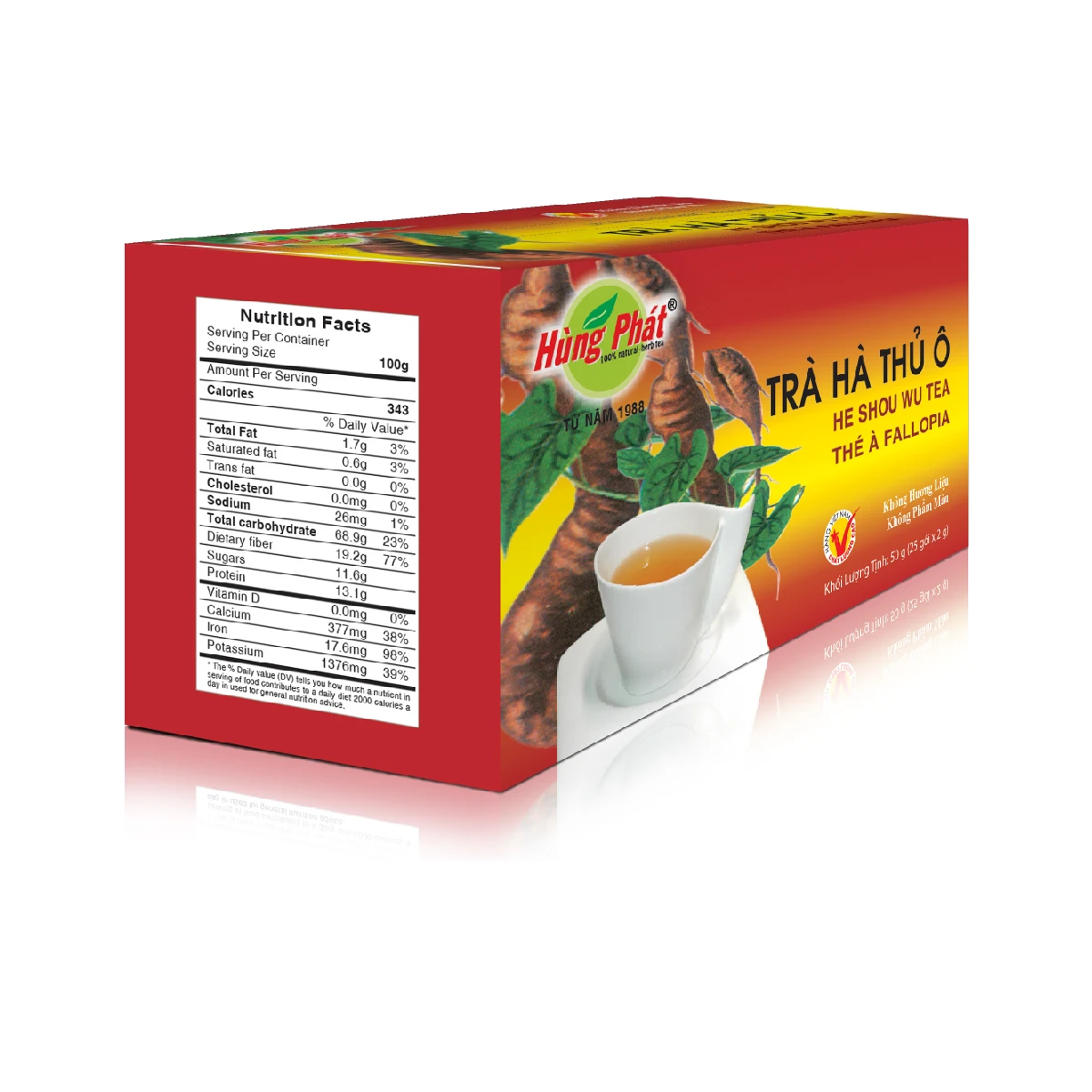 He-show-wu Tea - Flavored Herbal Teabag