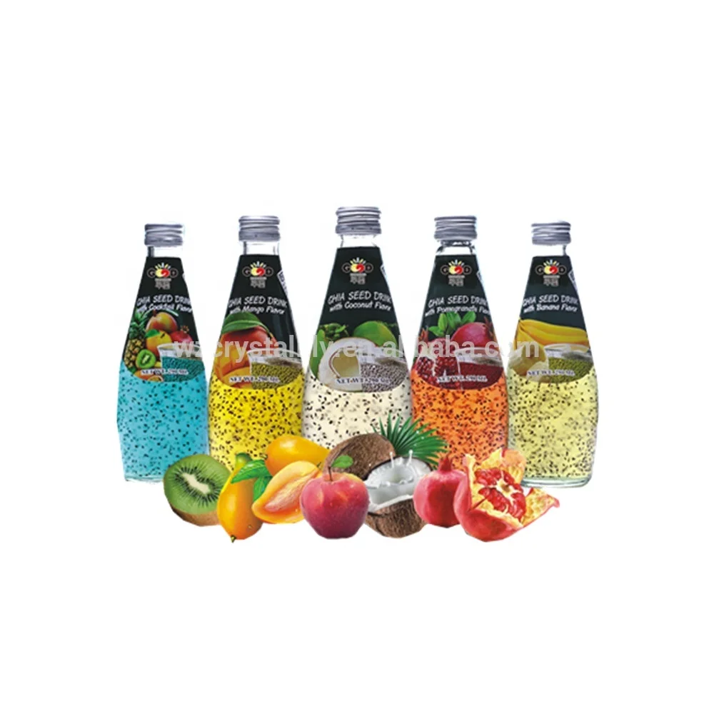 
290ml chia seed drink fruit beverage with fruit flavor 