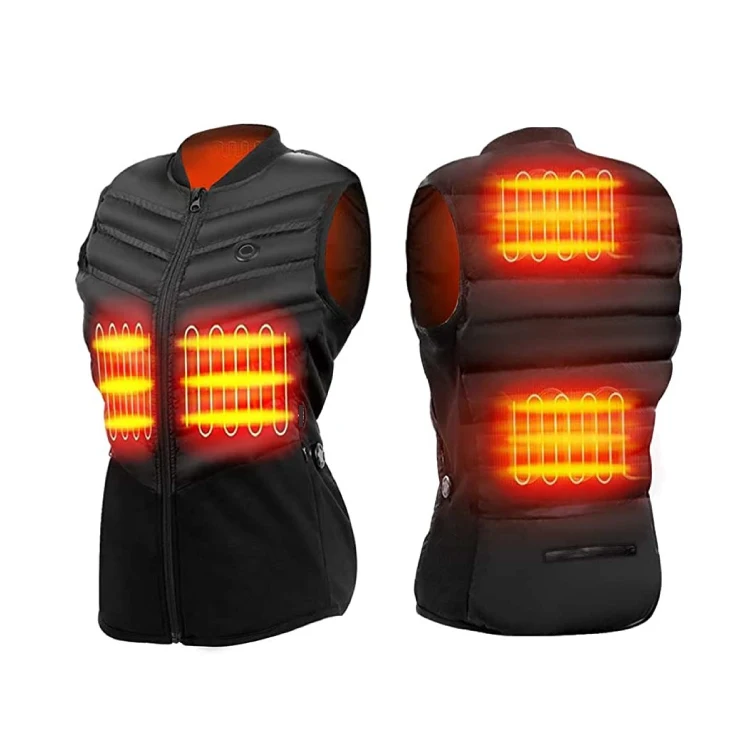 Custom Unisex Usb Rechargeable Smart Electric Heated Vest Gilet With Hooded For Winter Outdoor