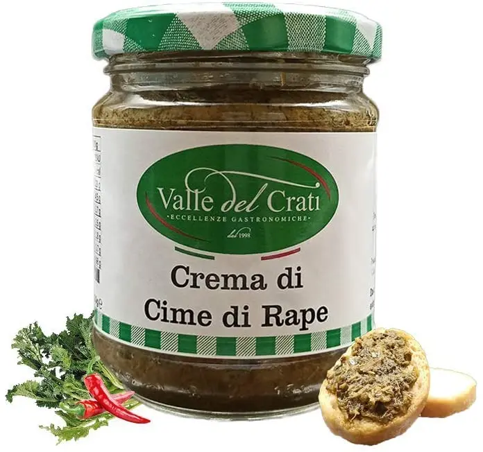
Turnip Green Cream in Olive Oil | Turnip Top Cream and Dressing with Slightly Spicy Calabrian Chilli | 180 gr 