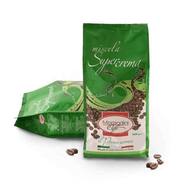 HIGH QUALITY Arabica and Robusta blend made in Italy roasted whole coffee beans Supercrema 1000g