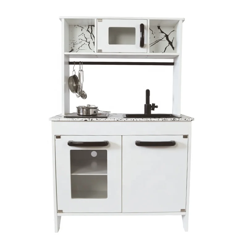 Wholesale Children Wooden kitchen Toy,Pretend Cooking Play With Light And Sound Wooden Kitchen Play Set