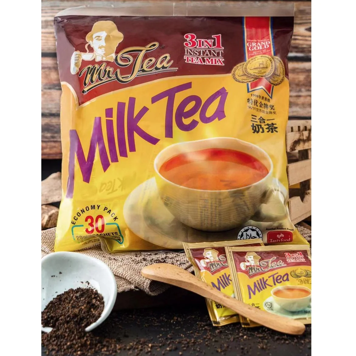 Ready to drink Energize Powder Blended Bag Sachet Bulk Original MR TEA Instant Milk Tea Mix 3 in 1 20g x 30s x 30p