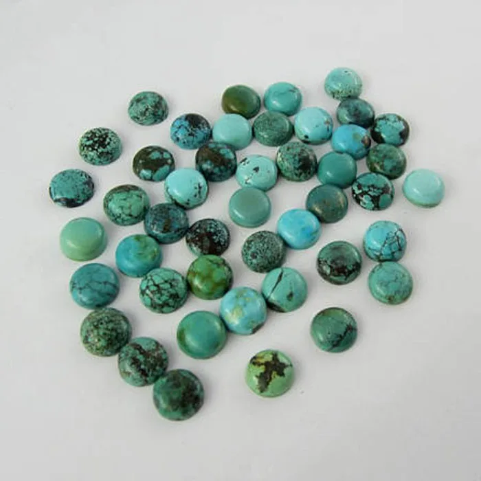 Природный Тибетский бирюзовый круглый кабошон 11x11 мм свободный камень дерево заводская цена браслеты