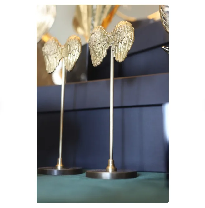 Top Quality Brass Angel Wing Accessory Sculpture table objects hot selling product at OEM price from India