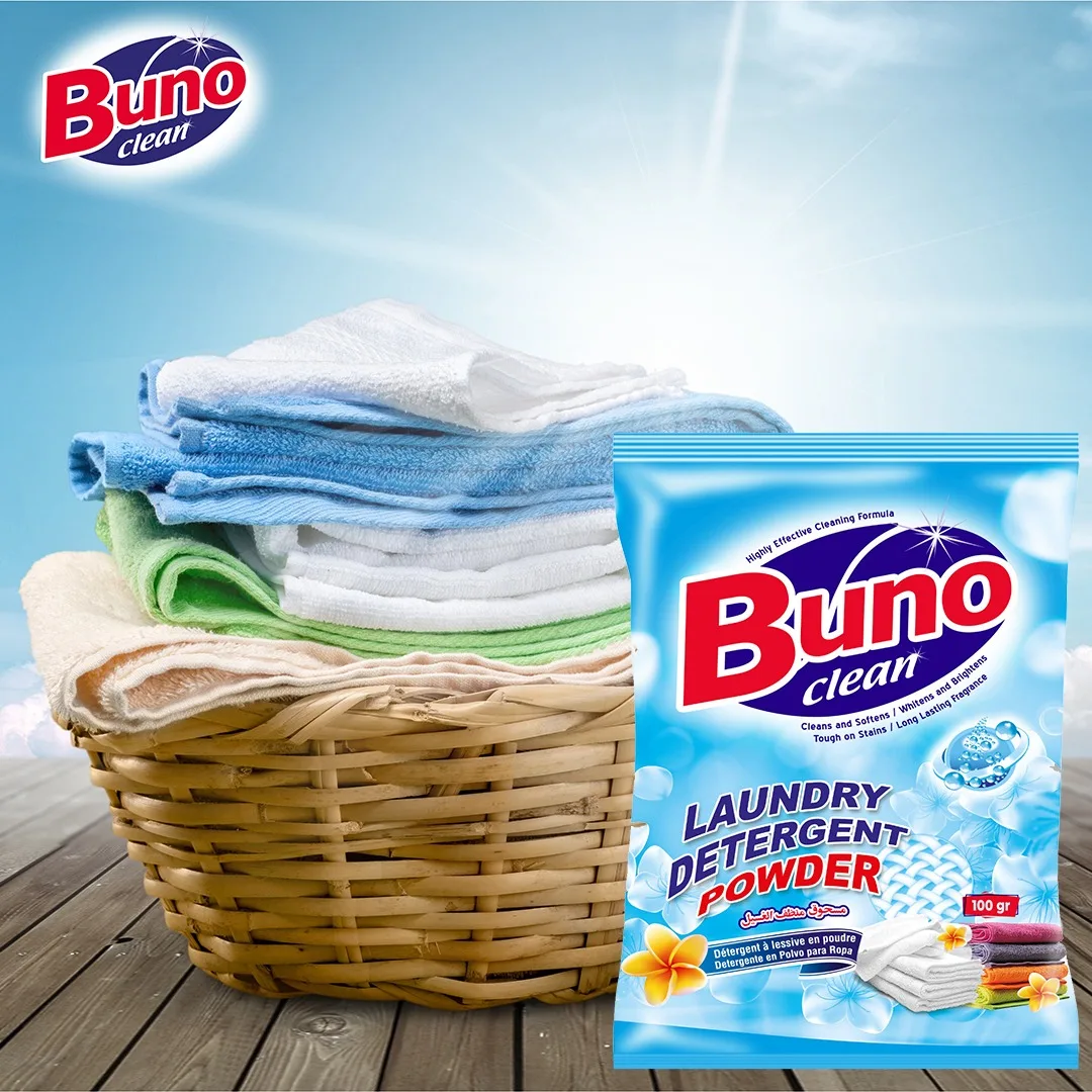 Wholesale Laundry Washing Detergent Powder 100gr High foam Low density Powder detergent for Laundry manufacturer OEM ODM PL