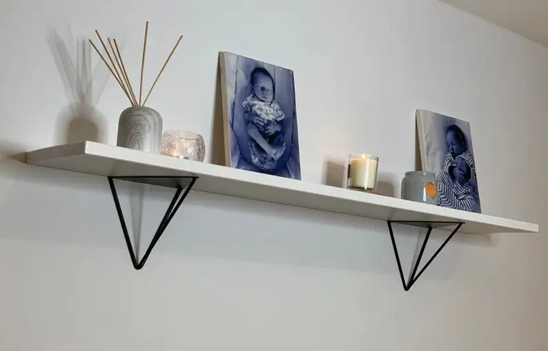 Креативная настенная полка с полкой из МДФ черный Кронштейн железная гостиная книжная для хранения домашний декор по оптовой цене Индия