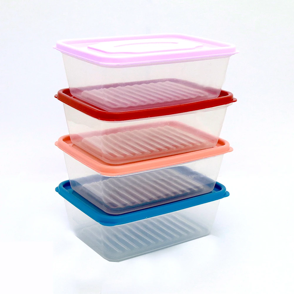 Food Storage FOOD BOX 1500 ML VICTORY Clear Blue Food Container 216 x 156 x  70 mm