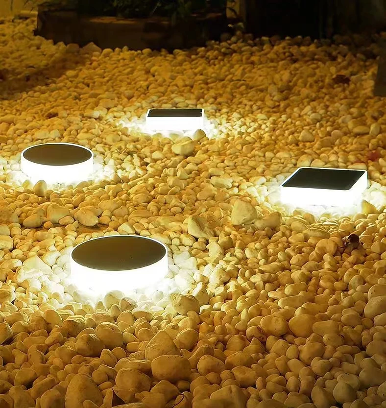 Solar round floor decorative lamp