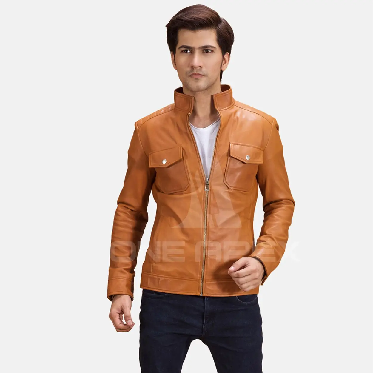 2021 Wholesale Men Casual Jacket Plus Size Coat Big/Tall Size Original  Leather Jacket Coat For Men by One Apex