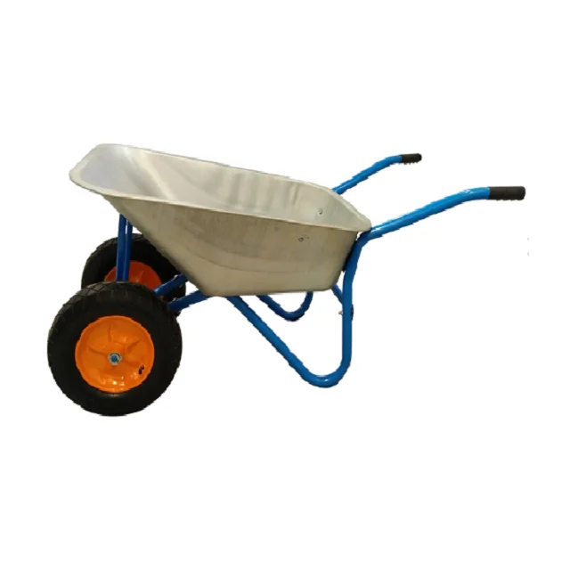 Wholesales High Load Bearing Resistant Heavy Duty Polythylene Bathtub Pneumatic Wheel Wheelbarrow WB5009D