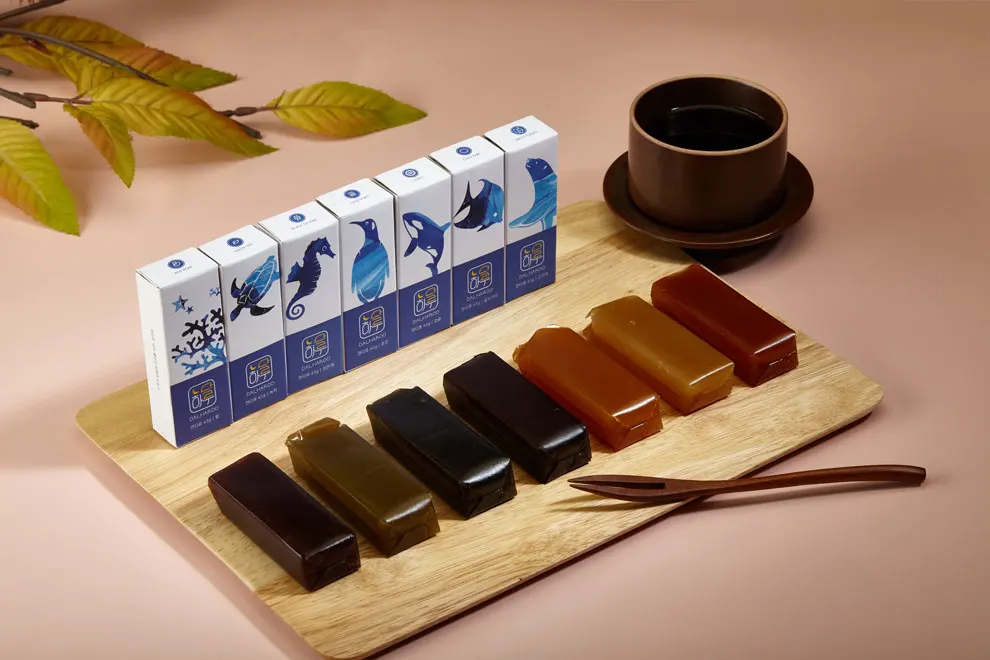 
Agar-agar jelly dessert low calorie food seaweed extract sweet red bean low calorie Additive free energy bar made of jeju agar 