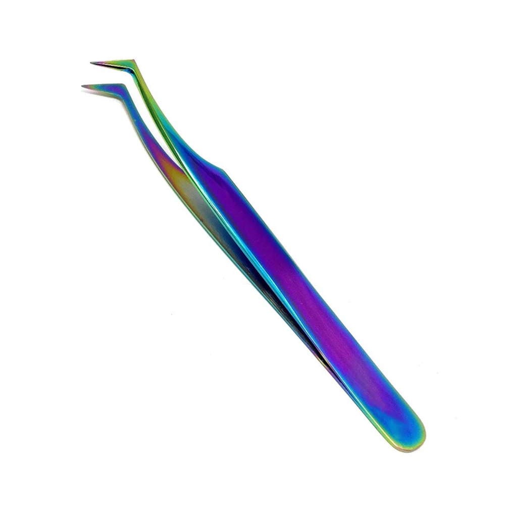 100% Пинцет для наращивания ресниц высокого качества с напечатанным логотипом под заказ аппликатор углом 90 градусов индивидуальная фирменная торговая марка