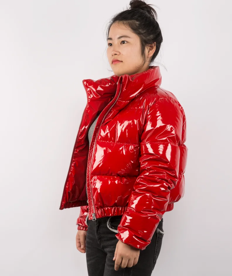 women red Lightweight Water proof Puffer Jacket