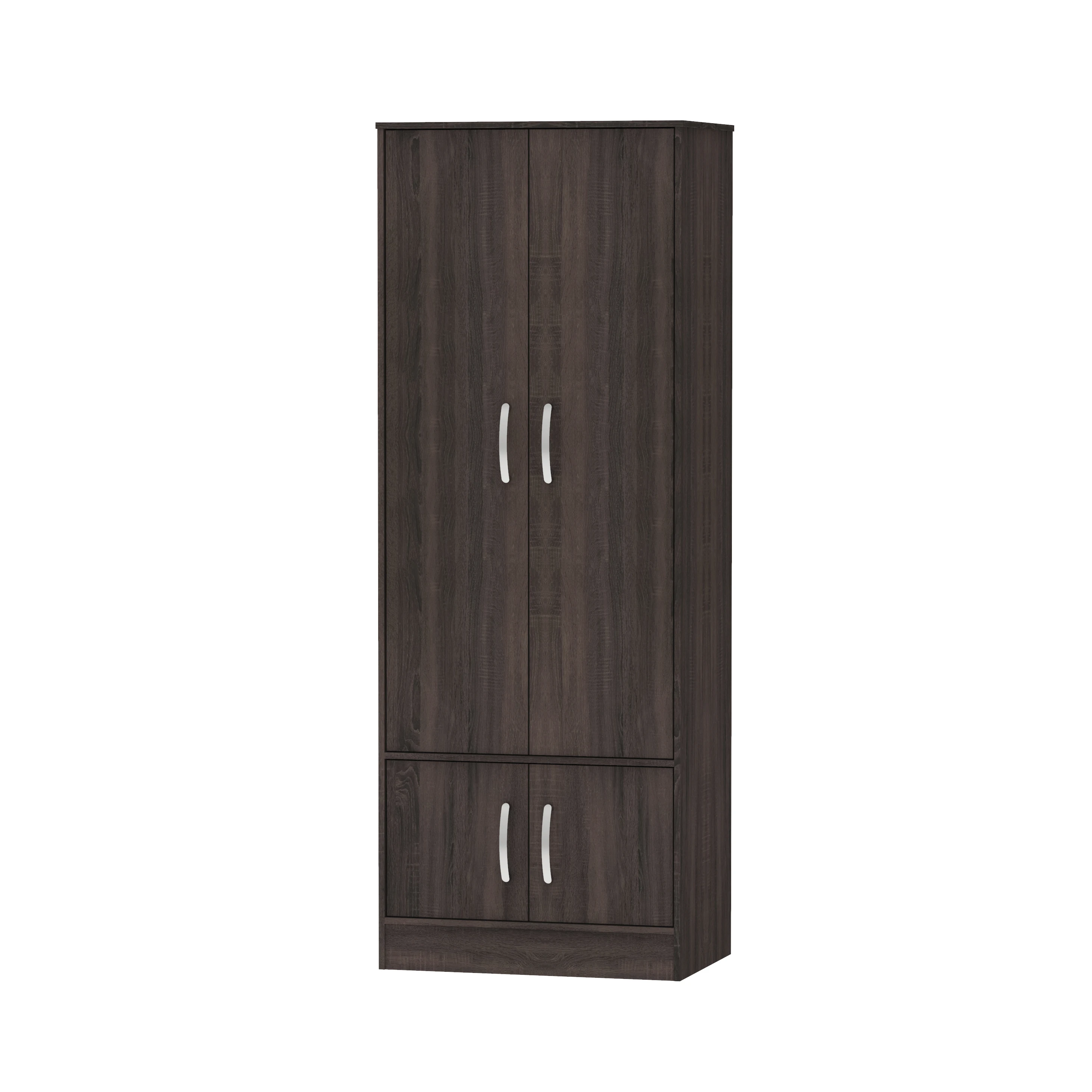 4 Door Closet Wardrobe Home Stay Apartment Use Wardrobe Clothes Simple Wood Wardrobe Cabinet Made in Malaysia 1230