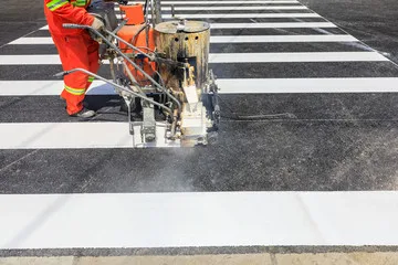 Powder Coating Spray Thermoplastic Road Marking Painting With White Yellow Red Green Blue Color From Malaysia