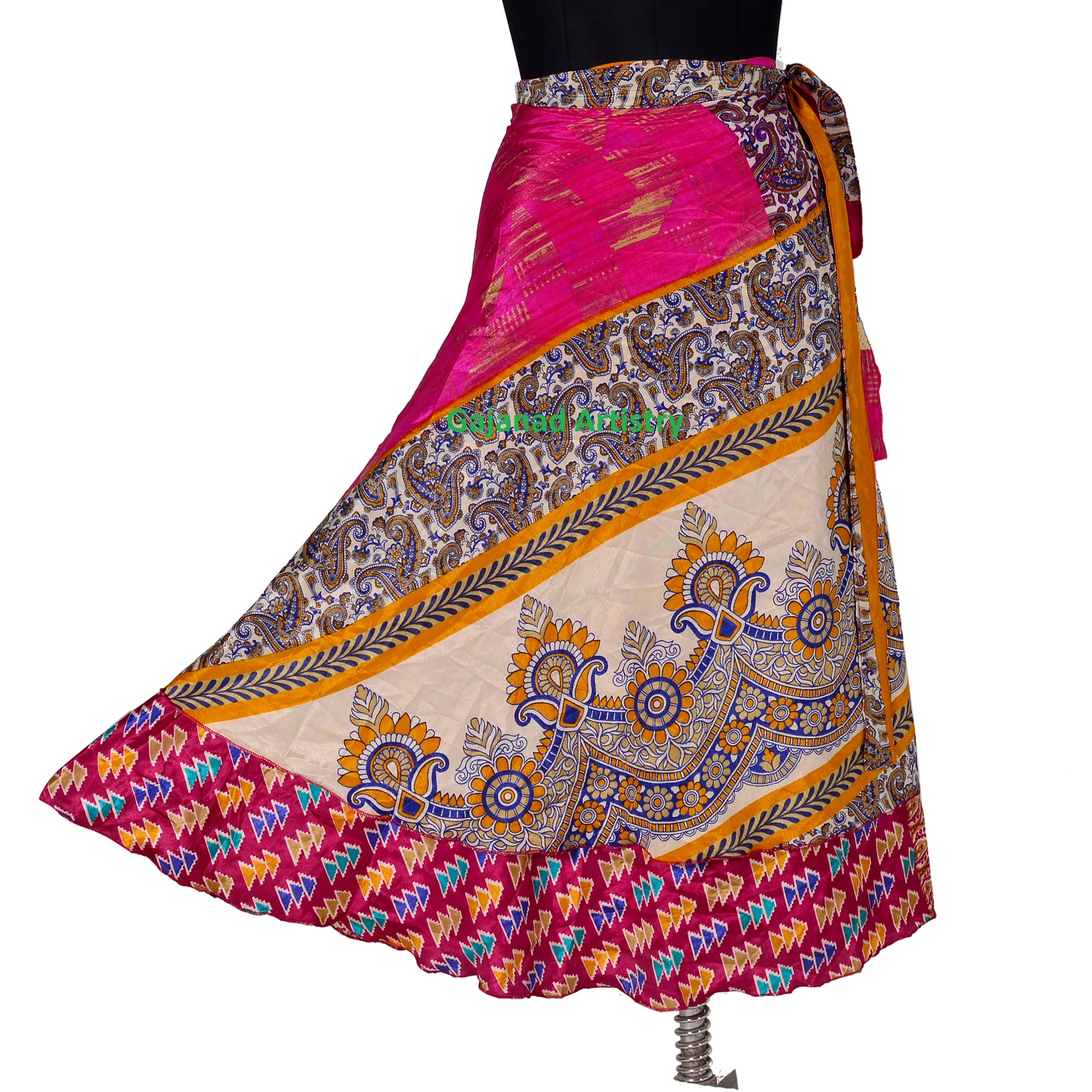 Indian Vintage Silk Skirts For Wholesale Lot Indian Silk fabric Handmade Women Skirt Fabric Boho Skirt Bohemian Hippie