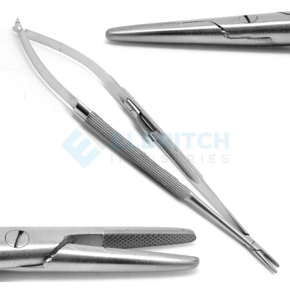 Премиум офтальмологические хирургические микро изогнутые ножницы острый 4 5 Castroviejo инструменты из нержавеющей стали пластиковый Ретрактор