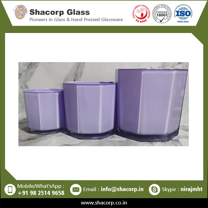 Оптовая продажа производство стеклянных шестигранных свечей в Индии по оптовой цене