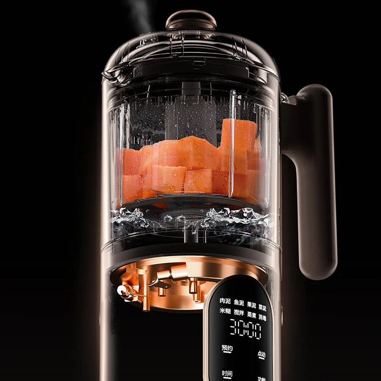 Baby Food Processor Blender Mill Grinder Steamer Baby Steam Cooker and Puree Blender Ergonomic Touch Screen Control