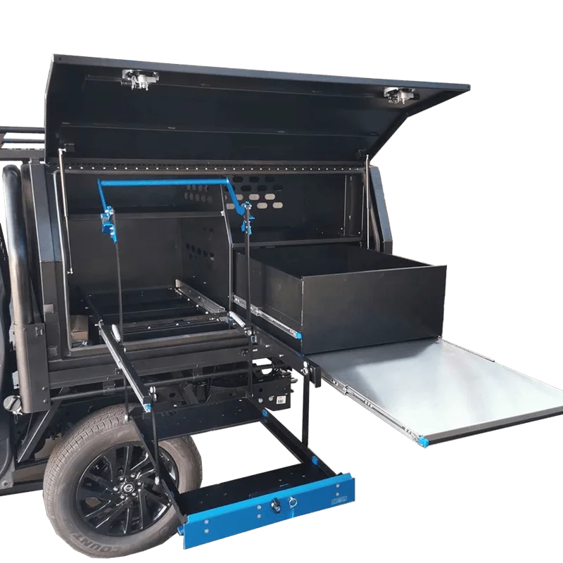 Height Extension 4X4 Tray Aluminium Canopy Toolbox Aluminium Canopy Toolbox Slide In Truck Camper Drawer Runners Soft Close Rail