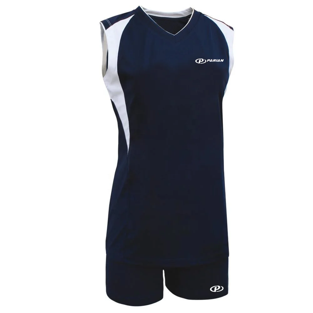 Лучшая Цена индивидуальный дизайн для мужчин волейбол форма/уникальный дизайн супер качество синий цвет волейбол форма