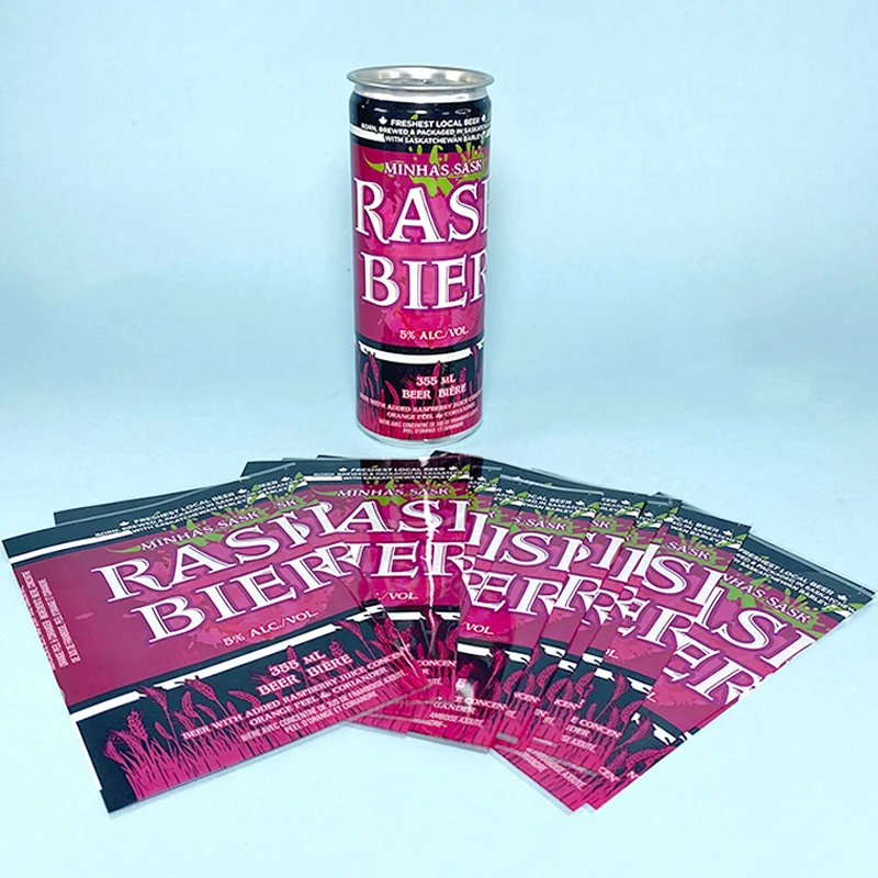 Printed pvc shrink sleeve Aluminum Soda Beverage Can Packing,Custom Beer Aluminum Cans Packaging Shrink Label