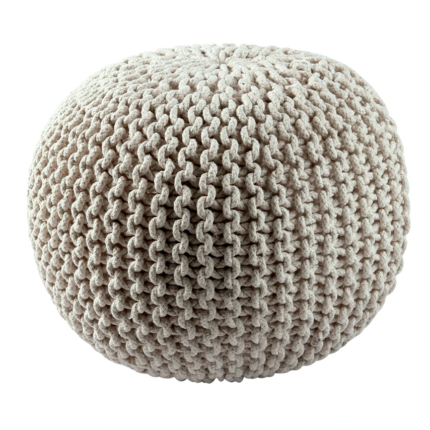 indian rope pouf knitted pouf