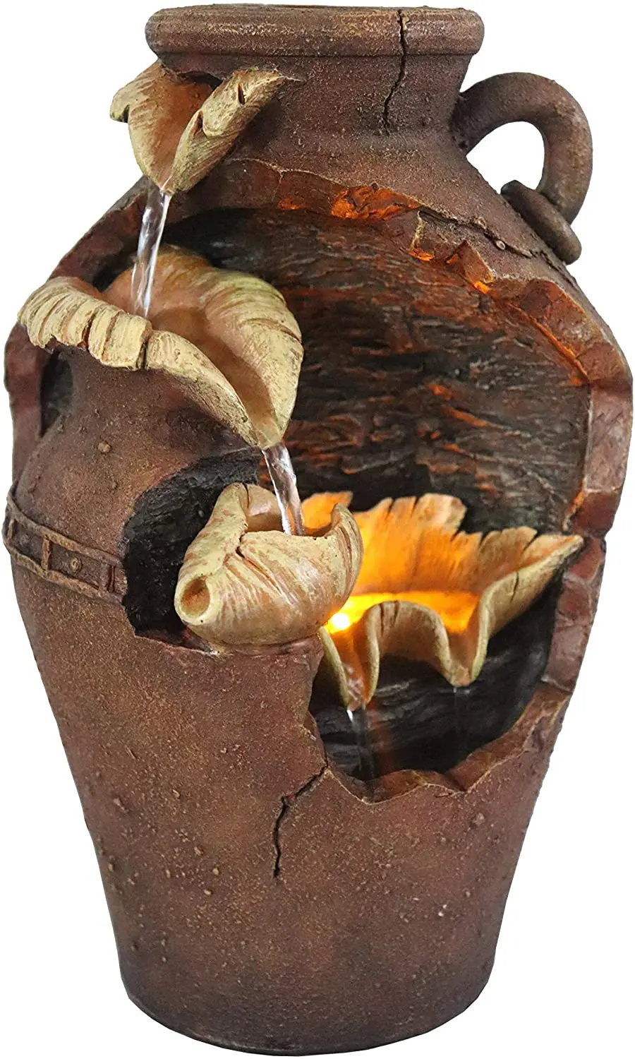 Warm Garden Tabletop Water Fountain Jar Water Fountain Brown Fountain