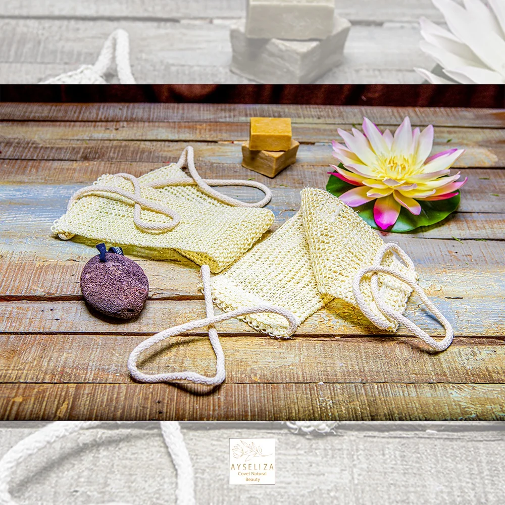 Natural Turkish Sisal Exfoliating Body Scrubber Back Strap Quality Hemp Made From Turkey Deep Cleansing Dead Skin Remove Tanning