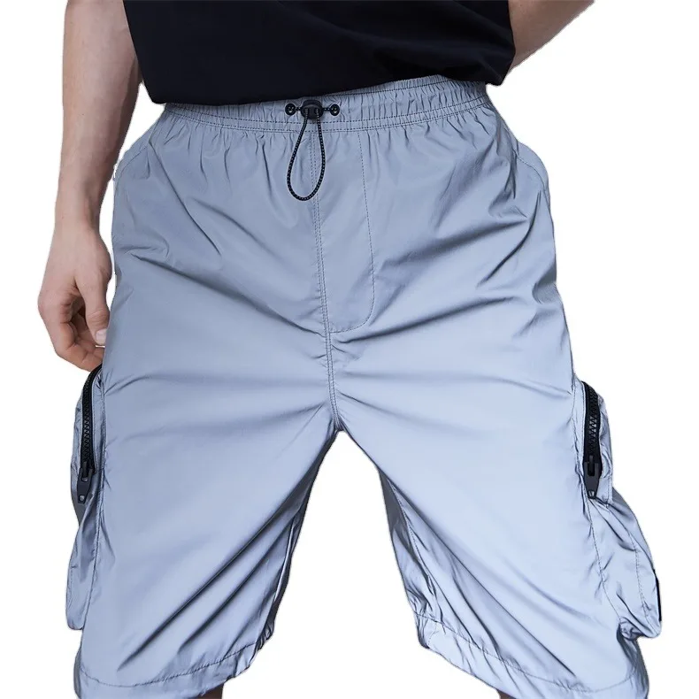 
Men custom streetwear working wear waterproof reflective cargo shorts for men 