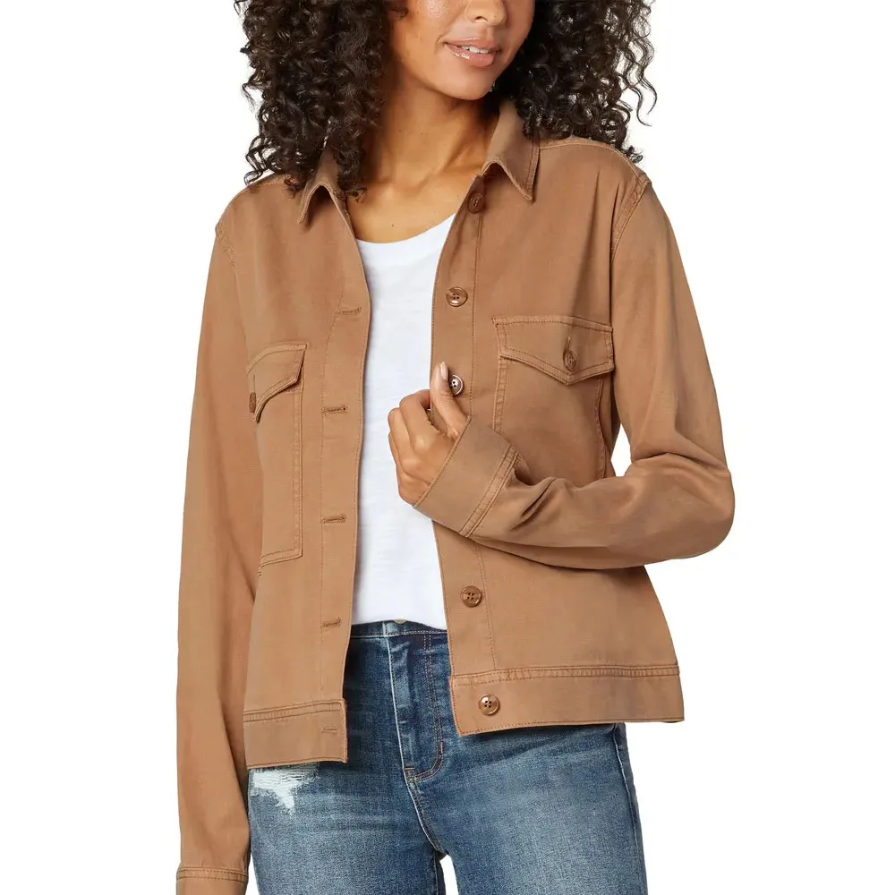 Stretch jeans brown camel Jacket