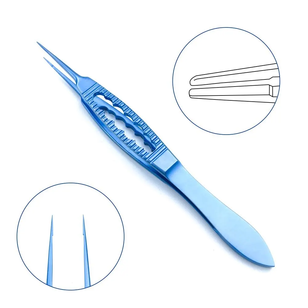 Bishop-Harmon Straight Forceps 1 x 2 Teeth Eye Ophthalmic Surgical Instruments Stainless Steel