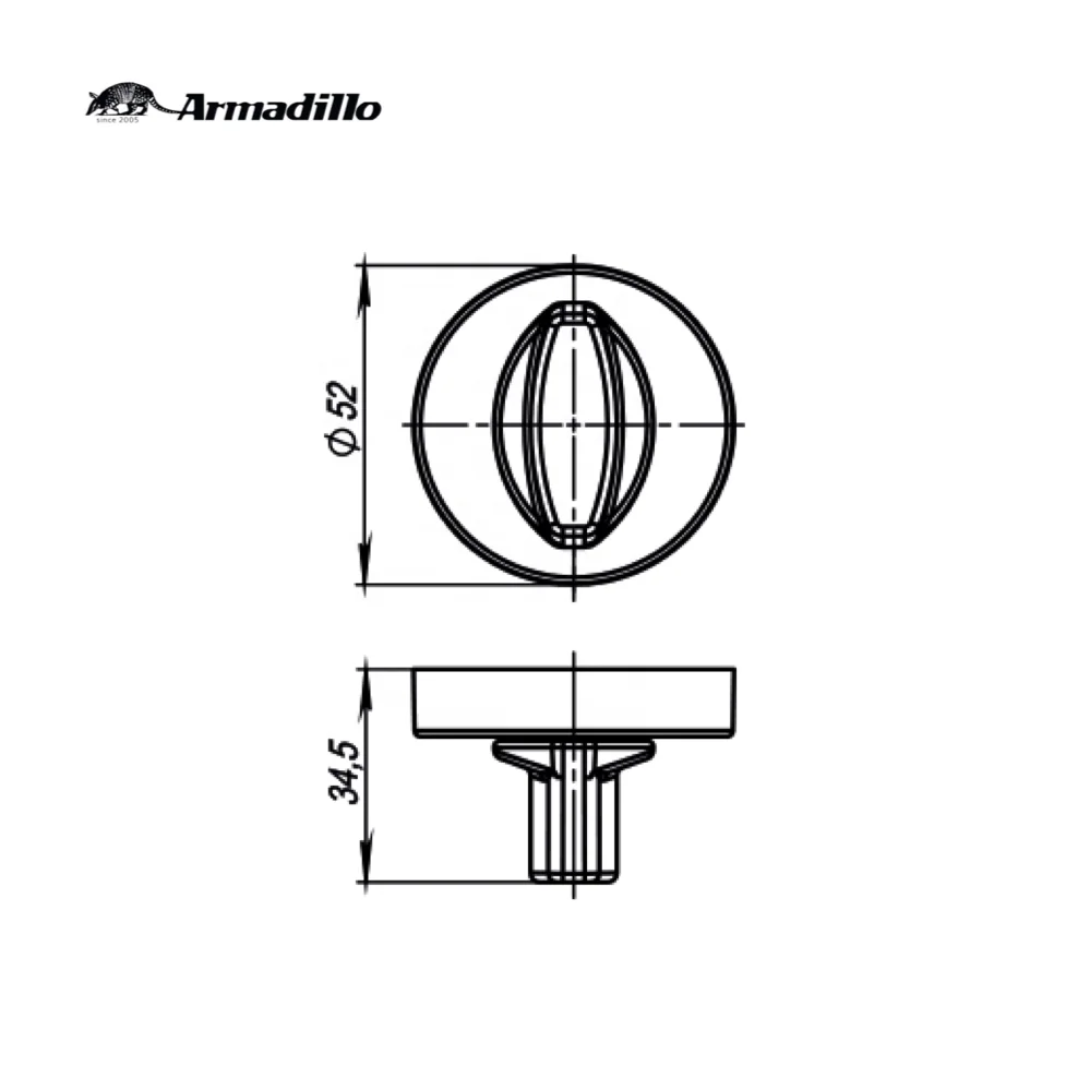 Золото 24K городской стиль ванной комнаты дверной замок с накатанной головкой поворота