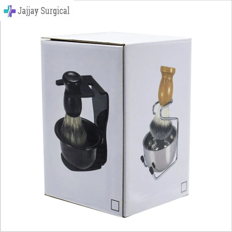 Wholesale Custom Printed Logo Black Ceramic Soap Mug Creative Porcelain Shaving Foam Bowl With Handle And Brush For Men