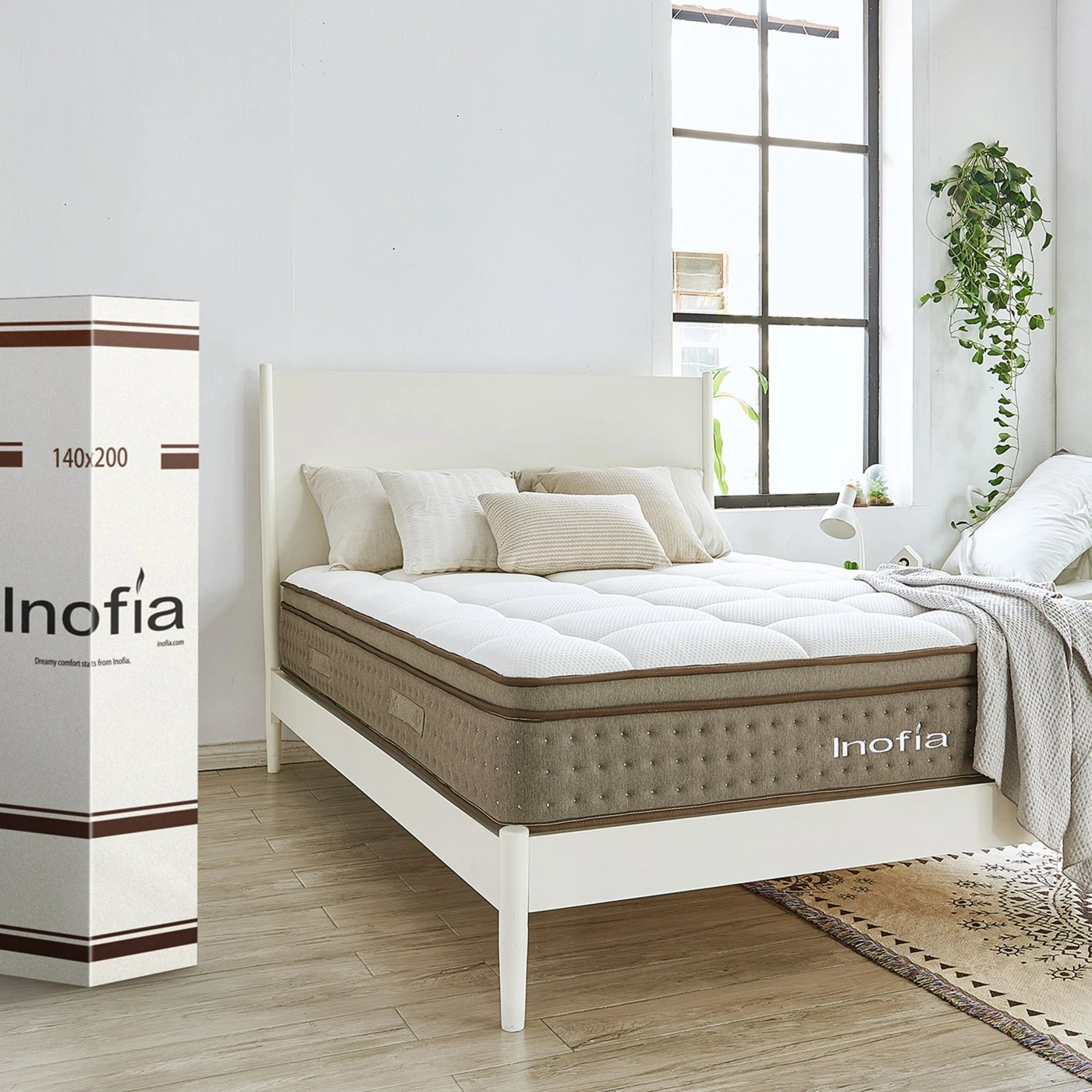 Inofia sleep well, карманный пружинный матрас с эффектом памяти для высококачественного сна