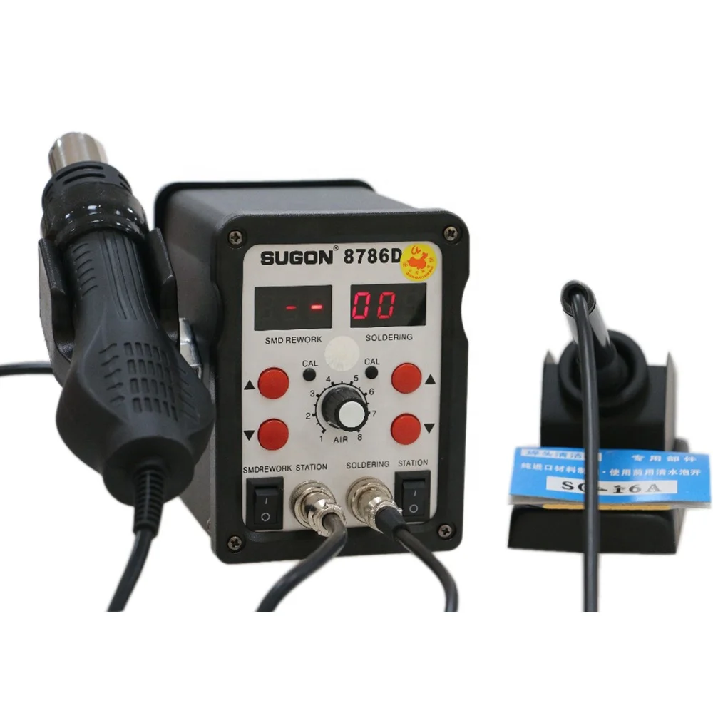 Wholesale Price SUGON 8786D SMD Hot Air Solder Rework Station with Soldering Iron Brushless Motor Soldering