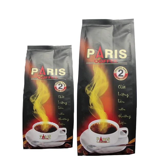 Best Selling PARIS 02 Ground Coffee 70% Arabica 20% Robusta Natural Caramel Color Syn exported to Asian countries from Vietnam
