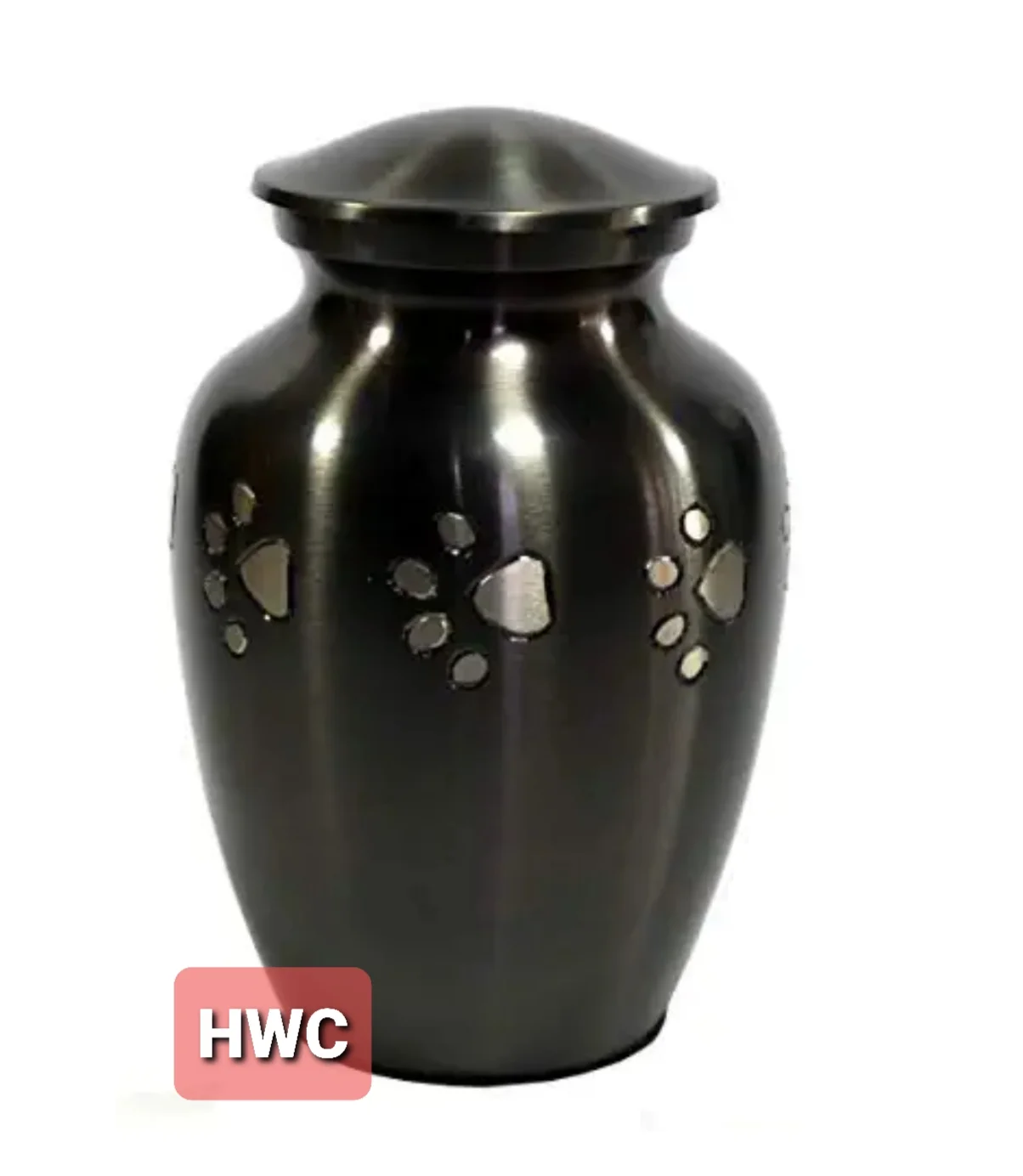 Pet Animal Ashes Brass Pet Urn Paw Engraved For Dog Cat Lion Tiger Ashes Storage High Quality Casket Solid Metal Urn Supplier.