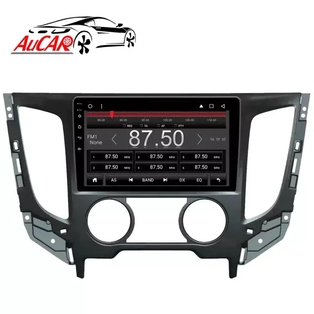 AuCar 9' Android 10 Car Radio Auto Stereo GPS Navigation 32GB-2GB Auto Electronics For Mitsubishi Triton L200 Manual AC 2015-19