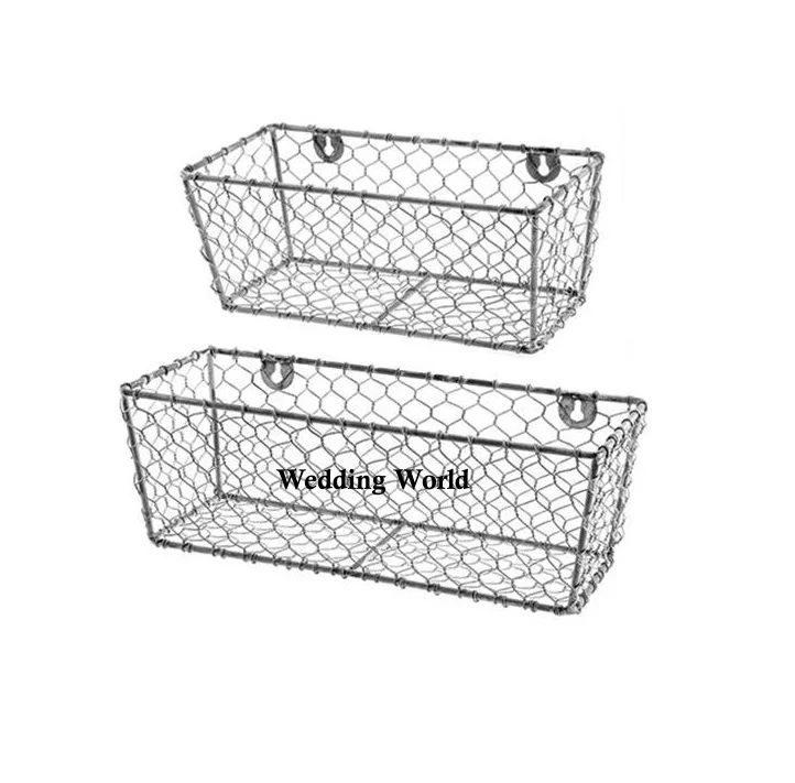 Корзина из железной проволоки с черным порошковым покрытием дизайнерская корзина ручной работы Классическая стильная новая причудливая металлическая