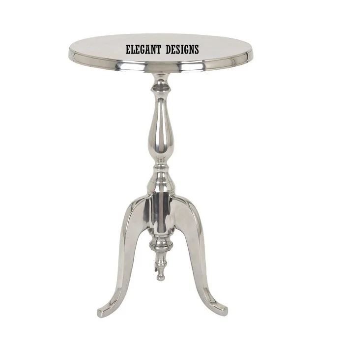 Metal Silver Color Hand Painted Home Hotel Party Decorative Super Quality Aluminium Attractive New Designer Coffee Table