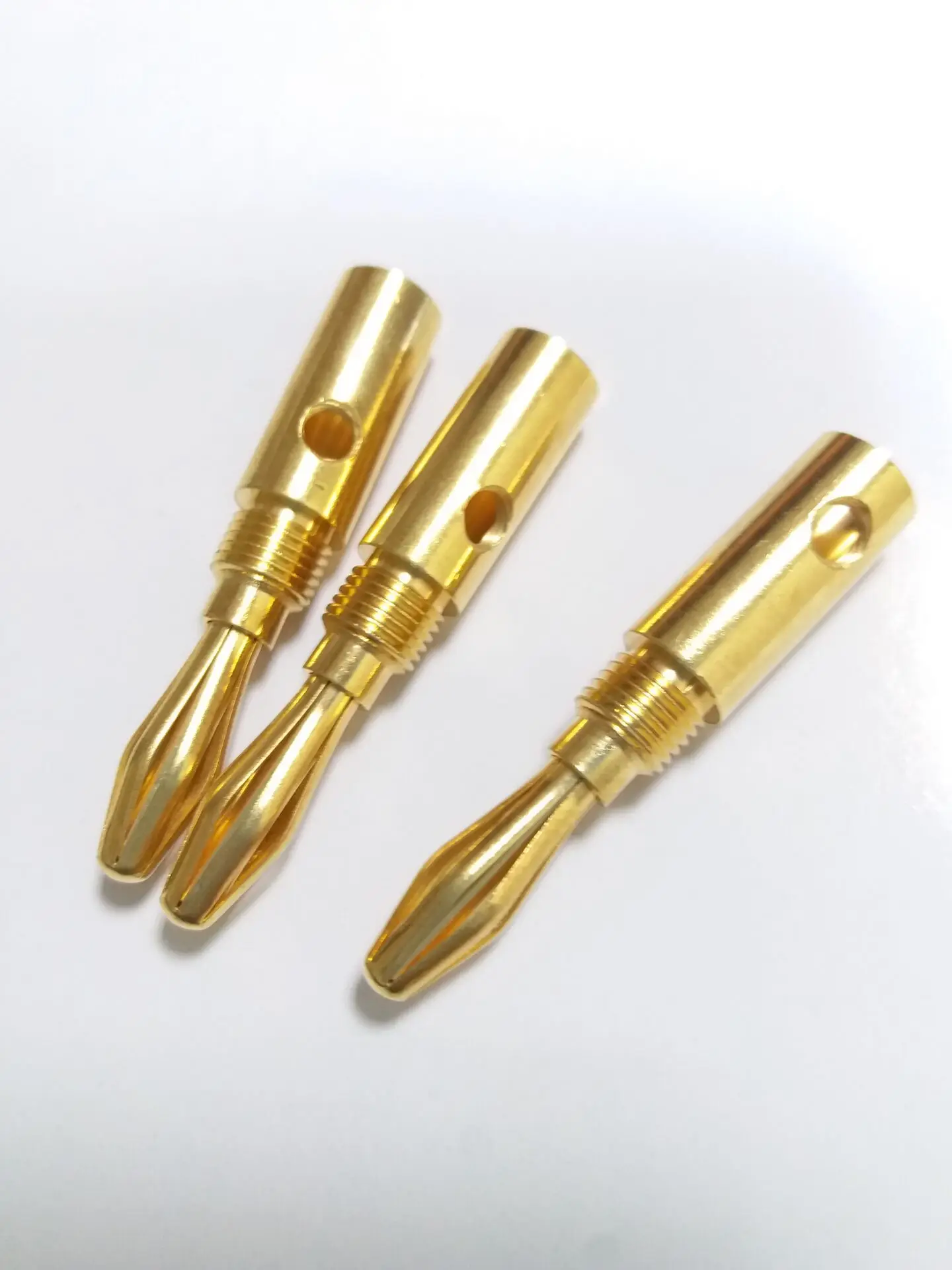 5mm Banana Plug Copper Gold Plated Audio Video Connector Lantern Head Speaker cable connector
