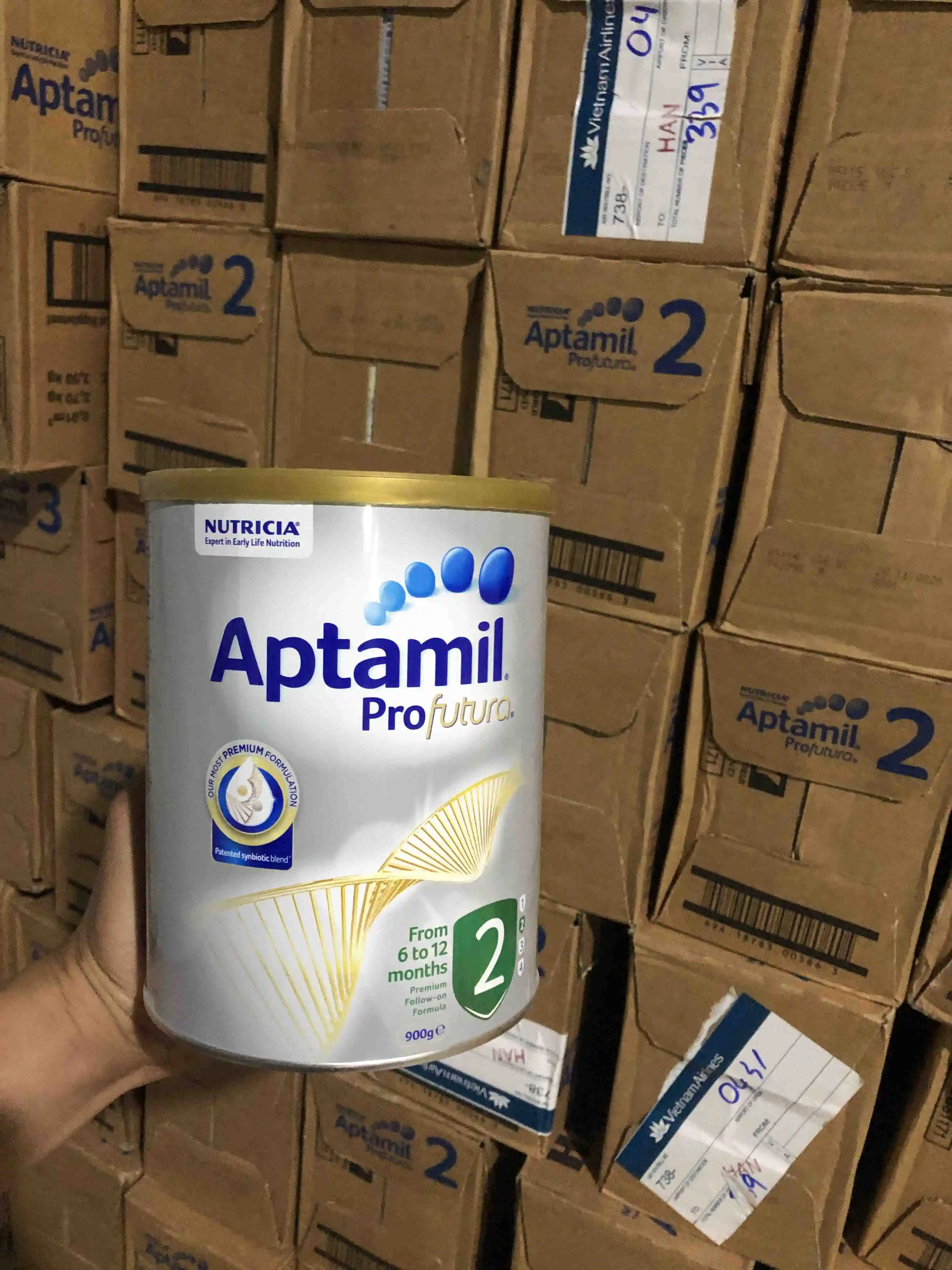 Сыпучий Aptamil Synbiotic детский молочный порошок. Этапы 2