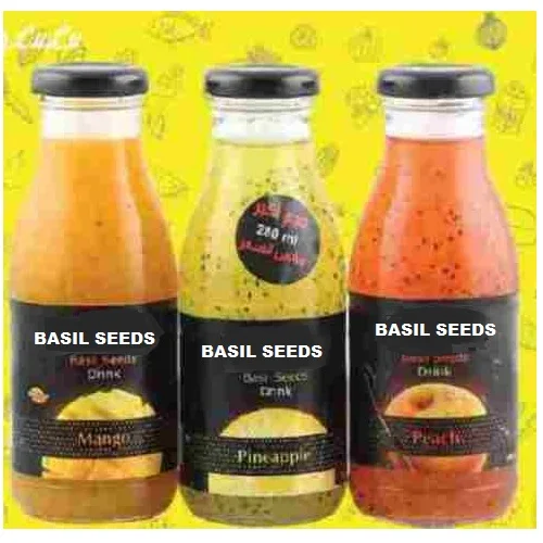 Напиток из семян базилика с фруктовыми вкусами 280 мл стеклянные бутылки низкая цена