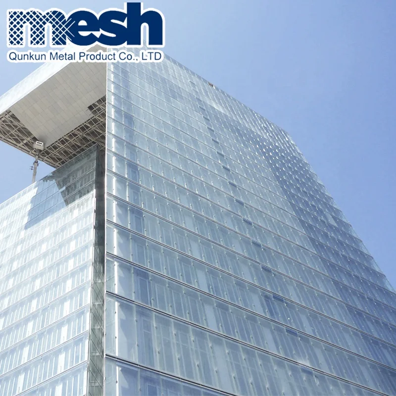 Tempered Laminated Glass Metal Wire Mesh For Room Decoration