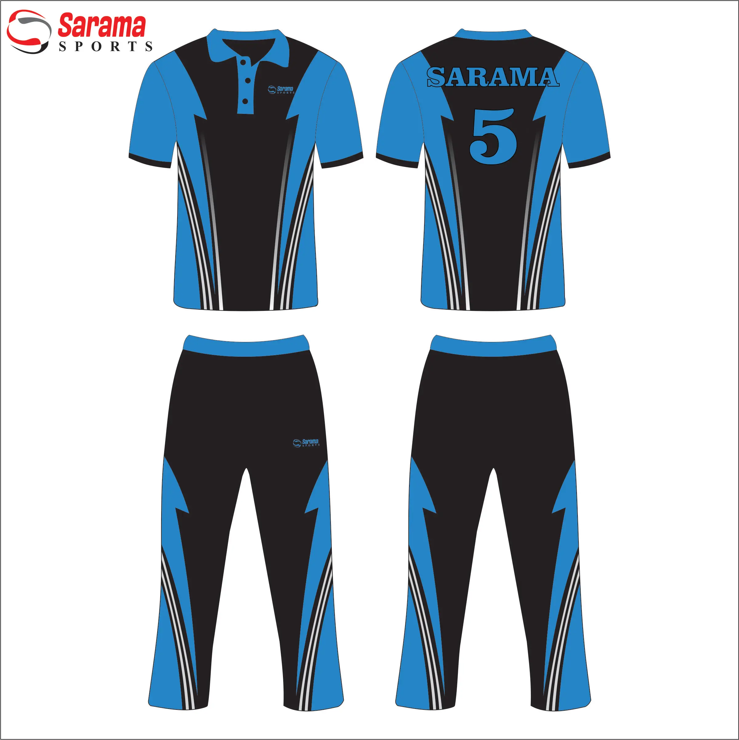2022 cricket jersey pattern customize design uniforms cricket kits sublimation with Custom logo