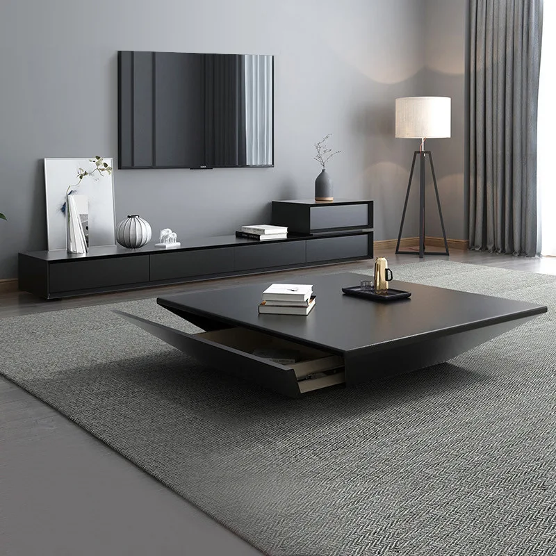 Italian minimalist luxury tea table TV cabinet portfolio Nordic tea table Simple small family type living room furniture