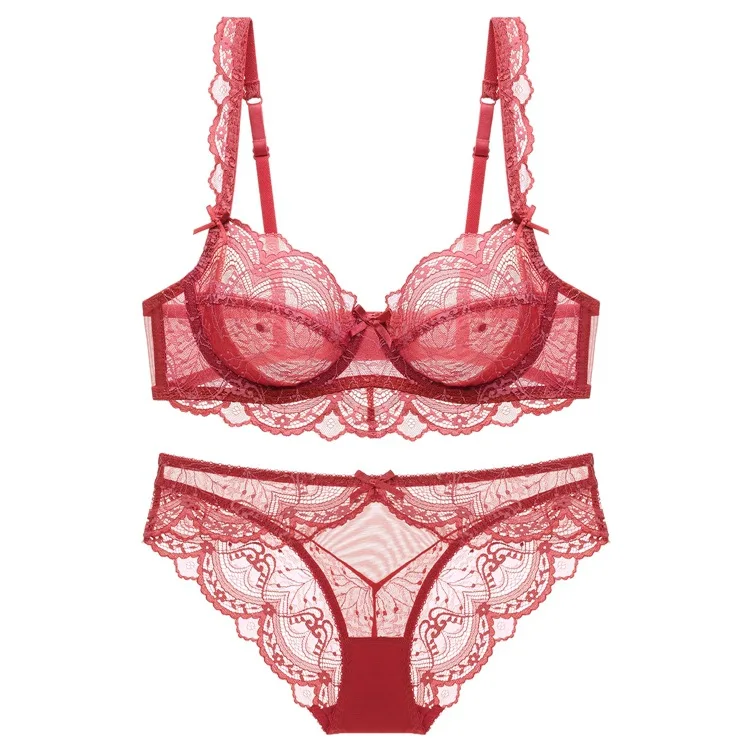 Popular Wholesale Bralette Set Bra Sets & Panties Sexy Bra Hot Sexy Women Underwear Girl Lady 3/4 Cup bra set